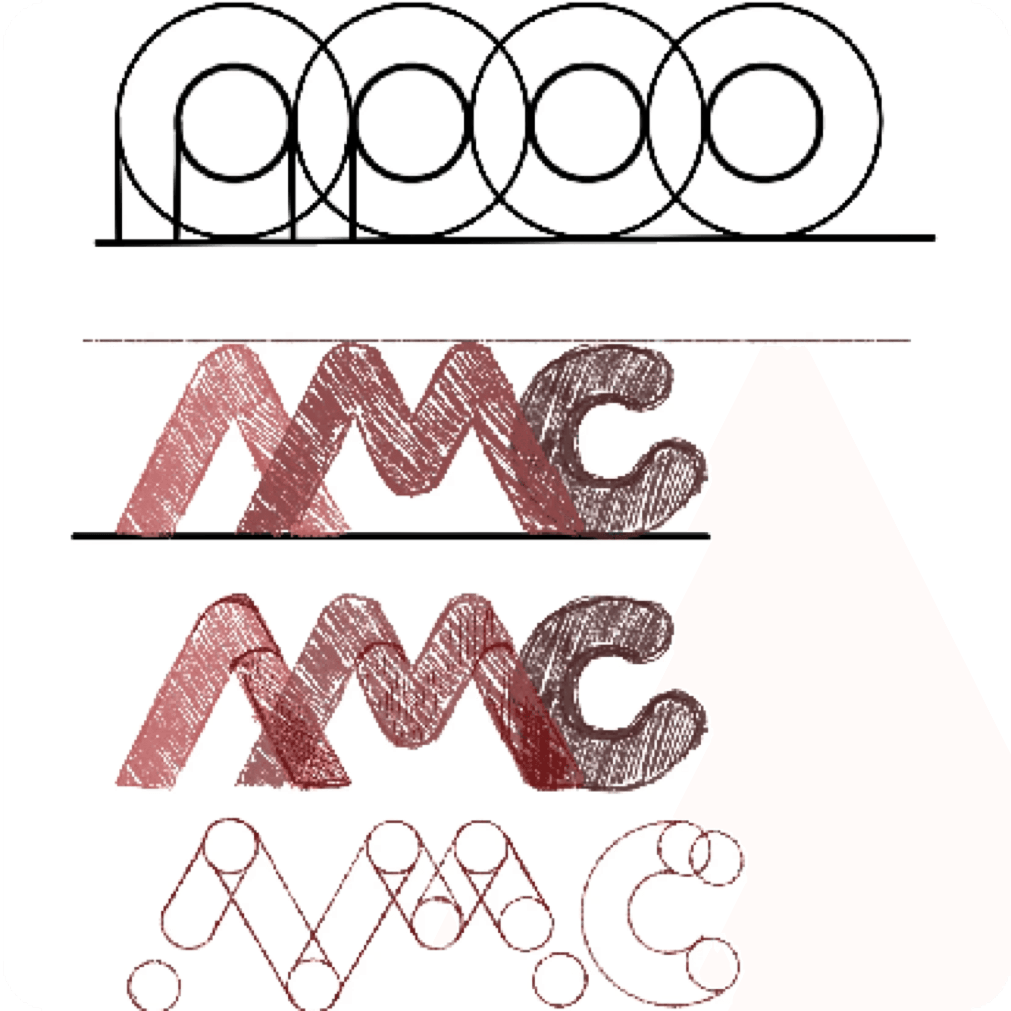 AMC logo sketches and iterations