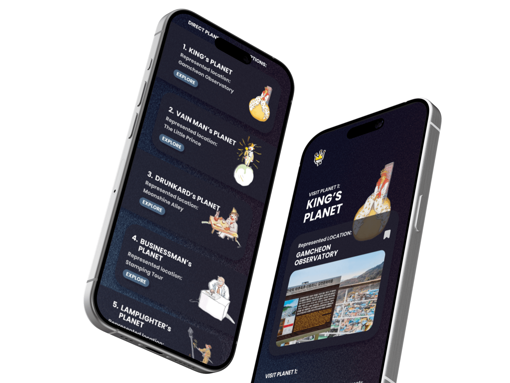 Final app screens mockup