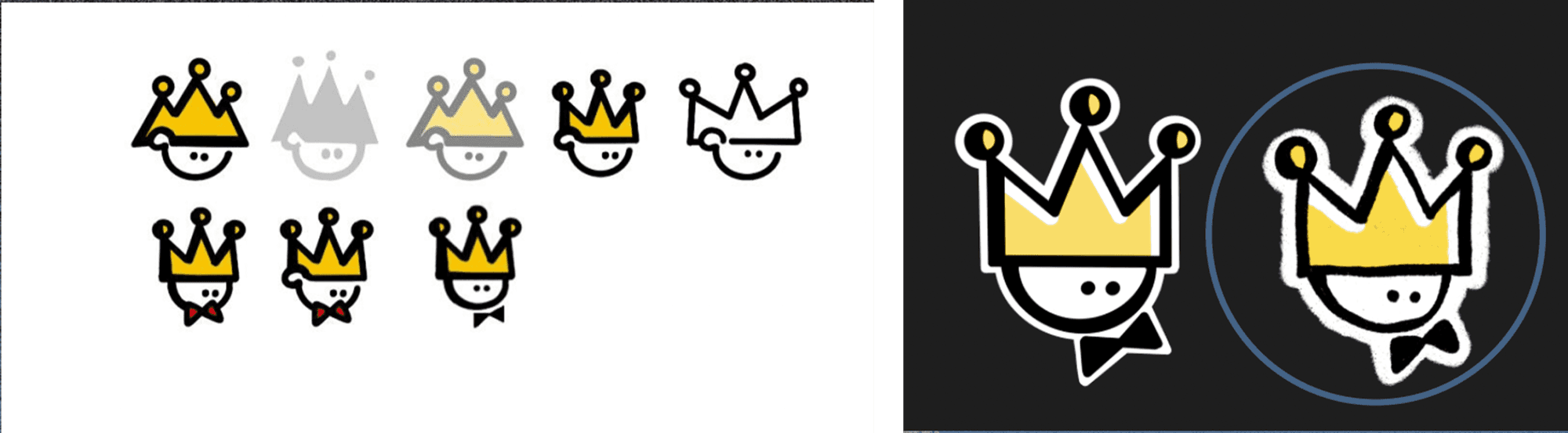 Logo character iterations